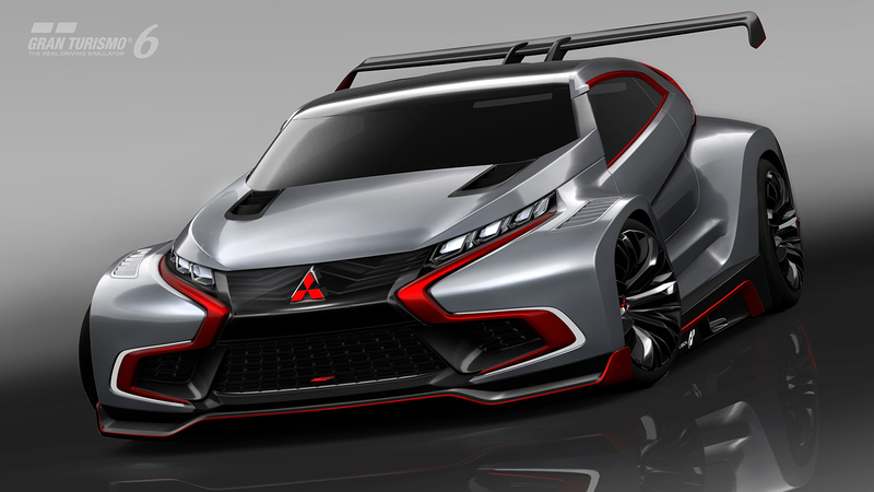 Illustration for article titled Mitsubishi's Gran Turismo Vision Concept Is A Furious AWD Hybrid Hatch
